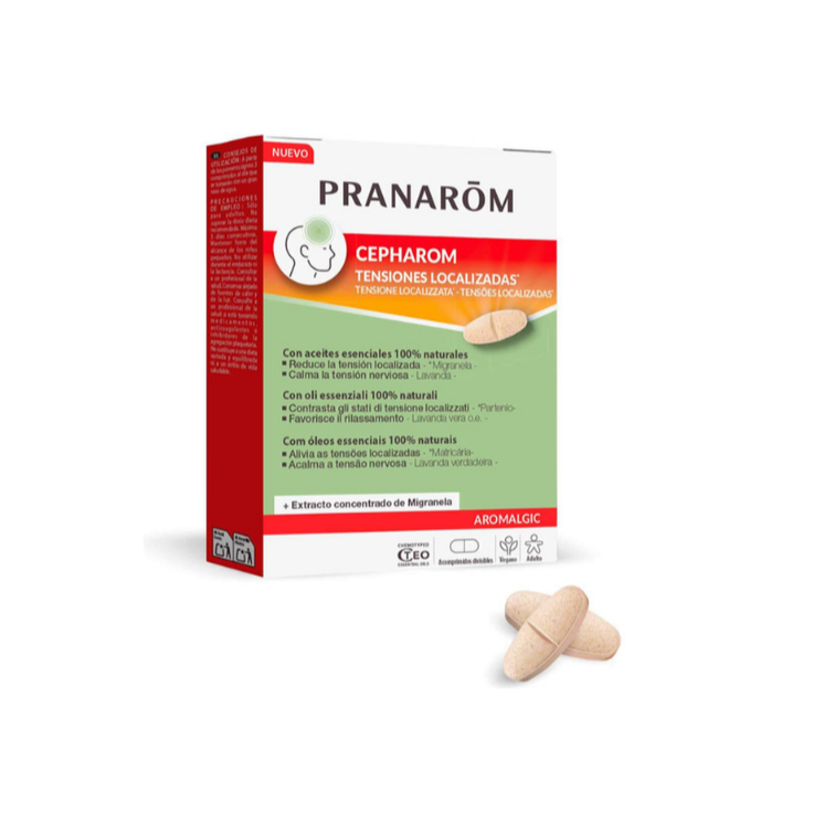 Pranarom Aromalgic Cepharom - dolor de cabeza 8 comprimido