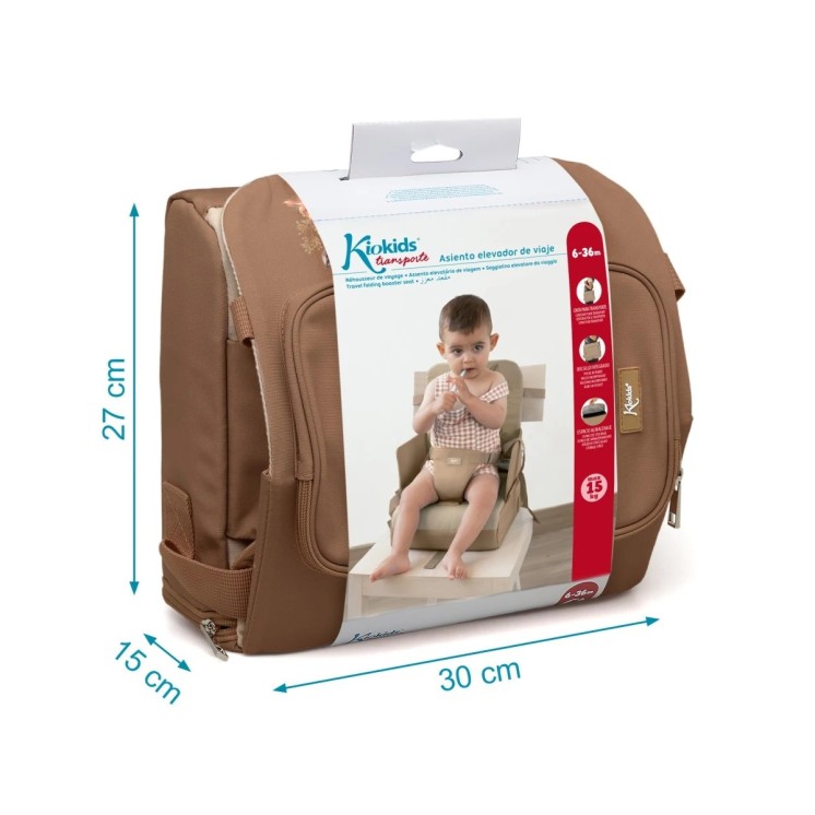 Kiokids Trona de viaje ciervo beige