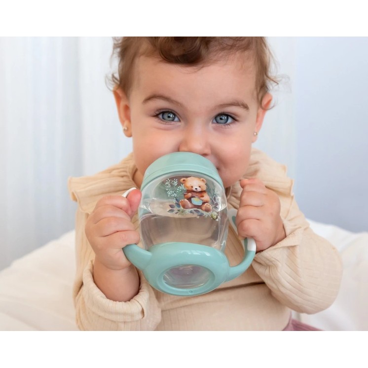 Kiokids Taza de aprendizaje step 1 oso sage