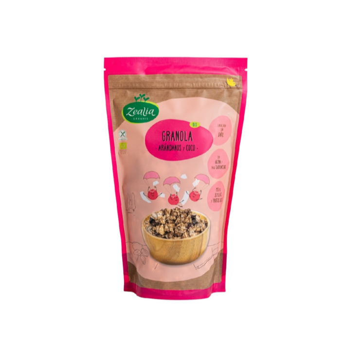 Zealia Granola de arándanos y coco bio sin gluten 300 g