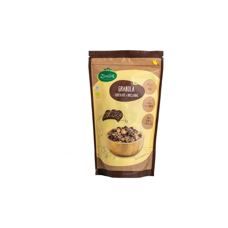 Zealia Granola de chocolate y avellanas bio sin gluten 300 g