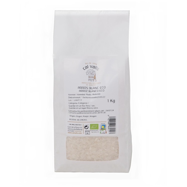 Cal Valls Arroz Blanco Eco 1kg