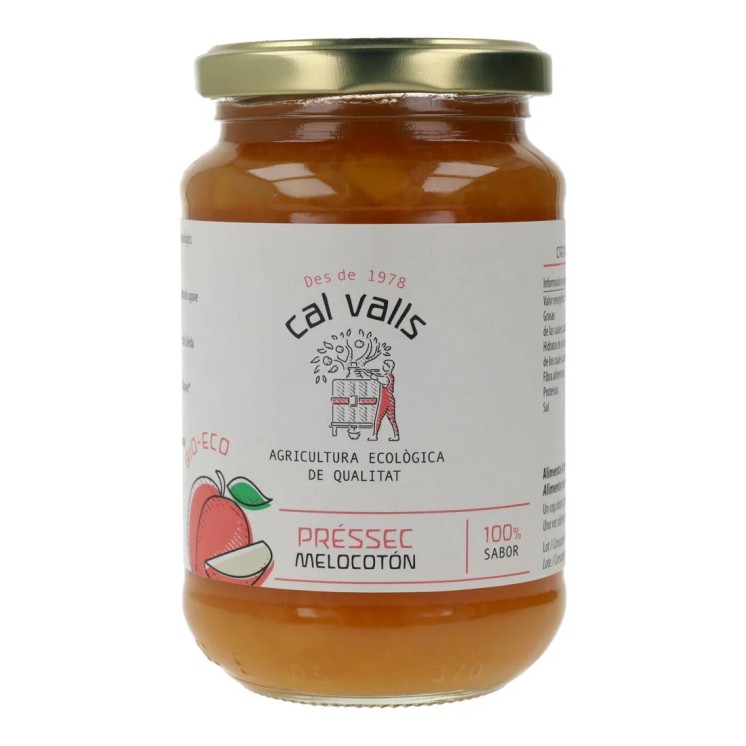 Cal Valls Mermelada melocotón ECO, 375 g