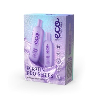 Ecoforia Cápsula de belleza Keratin Pro Hair Repair, 400 ml + 200 ml