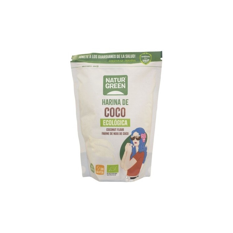 NaturGreen Harina de coco bio 500 g de polvo
