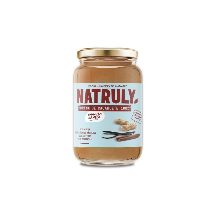 Natruly Crema de cacahuete canela y vainilla 500 g