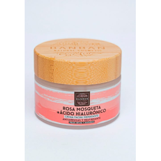 BanBan Crema facial rosa mosqueta y ácido hialurónico