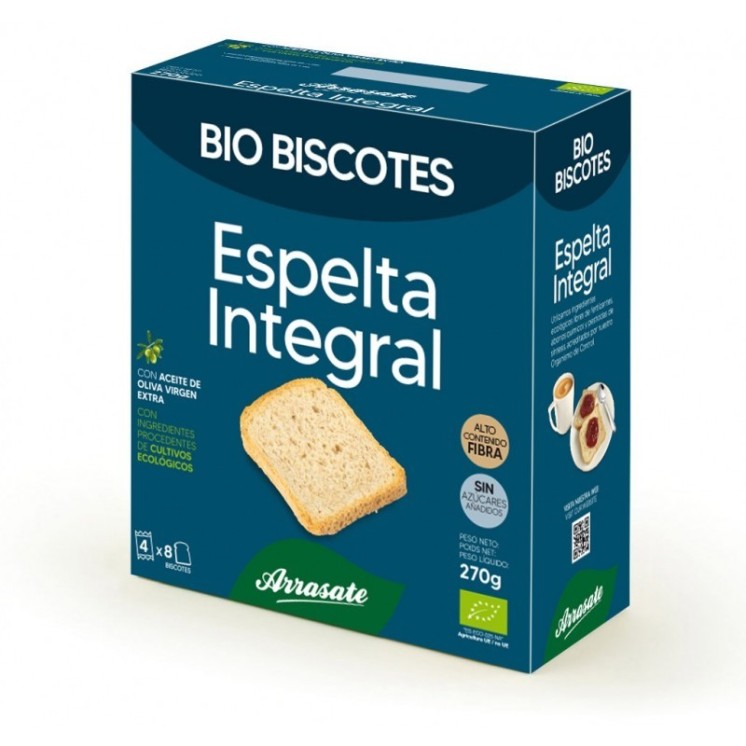 Arrasate Biscote Espelta Integral Bio  270 gr