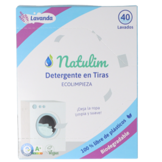 Natulim Detergente Eco tiras de lavar lavanda 40 lavados