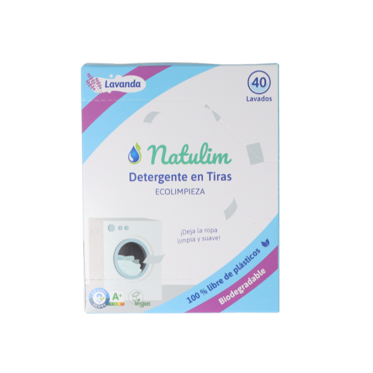 Natulim Detergente Eco tiras de lavar lavanda 40 lavados