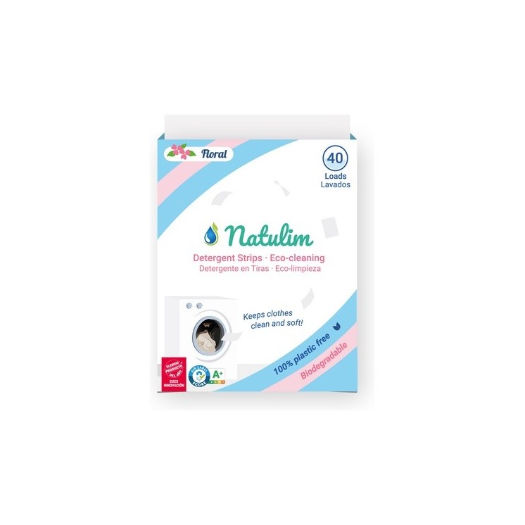 Natulim Detergente Eco tiras de lavar floral 40 lavados