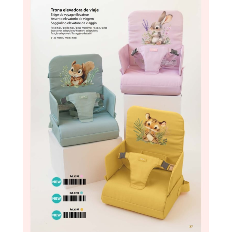 Kiokids Trona de viaje ciervo beige