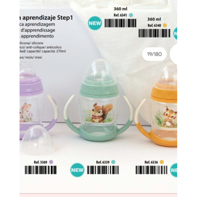 Kiokids Taza de aprendizaje step 1 oso sage