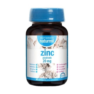 Naturmil Zinc pcolinato 20mg 60 comprimidos