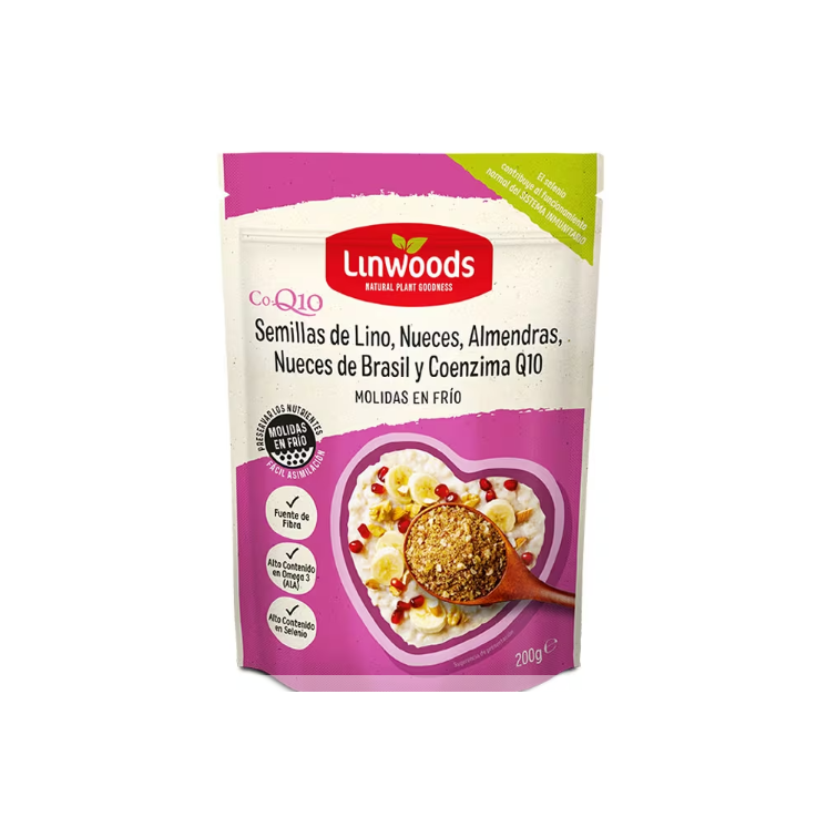 Linwoods Semillas De Lino Nueces, Almendras, Nueces Brasil y CoQ10 200g