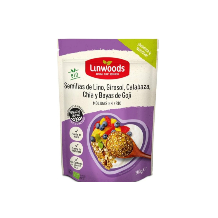 Linwoods Semillas de Lino, Girasol, Calabaza, Chia y Bayas de Goji 200 g