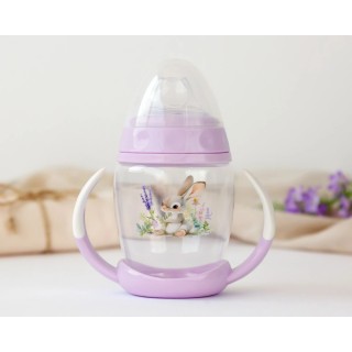 Taza de aprendizaje step 1 conejo lavanda