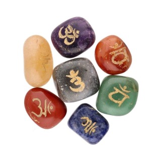 Rodados Chakras con Simbología (Pack 7uds)