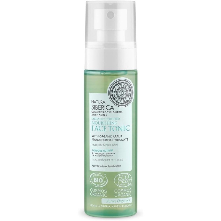 Natura Sibérica TÓNICO FACIAL NUTRITIVO PARA PIEL SECA Y APAGADA CERTIFICADO ORGÁNICO, 100 ML