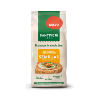 Pan tostado 100% integral Semillas