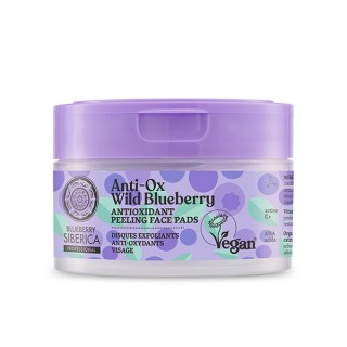 Natura Sibérica Blueberry DISCOS FACIALES EXFOLIANTES ANTIOXIDANTES, 20 unds