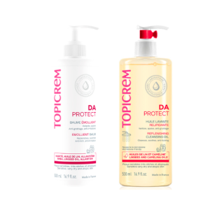 Topicrem Da Protect Bálsamo Emoliente 500ml + Aceite Limpiador Relipidizante 500ml