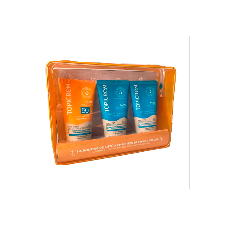 Topicrem Sun Protect Neceser Leche Spf50+ 50ml + Aftersun 50ml + Shower Gel 50ml