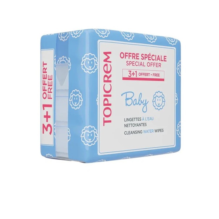 Topicrem Toallitas Limpiadoras al Agua 4 x 60 ud