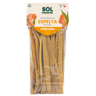 Papardelle de espelta integral con cúrcuma Bio
