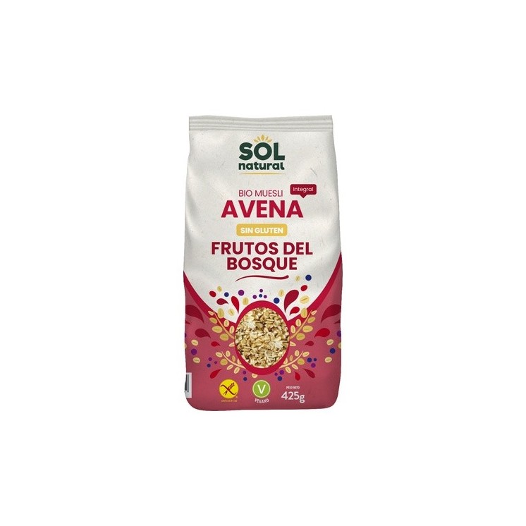 Muesli de avena sin gluten con frutas del bosque Bio 425 g