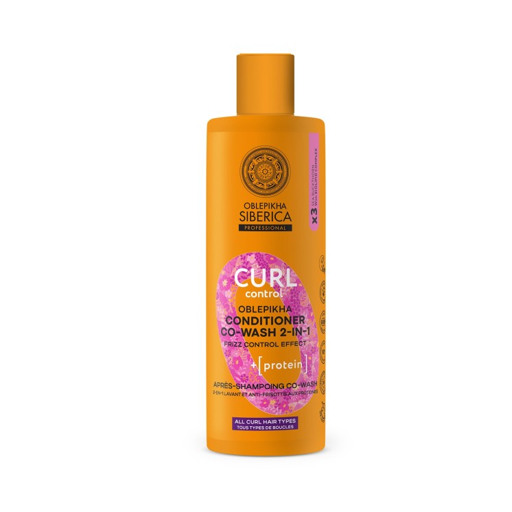 Natura Sibérica Oblepikha ACONDICIONADOR CO-WASH 2 EN 1 CON PROTEÍNAS «CURL CONTROL»