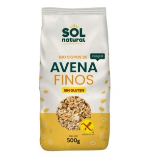 Copos de avena integral finos sin gluten Bio 500 g