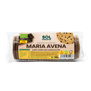 Galletas María de avena sin gluten con chips de chocolate Bio 200 g