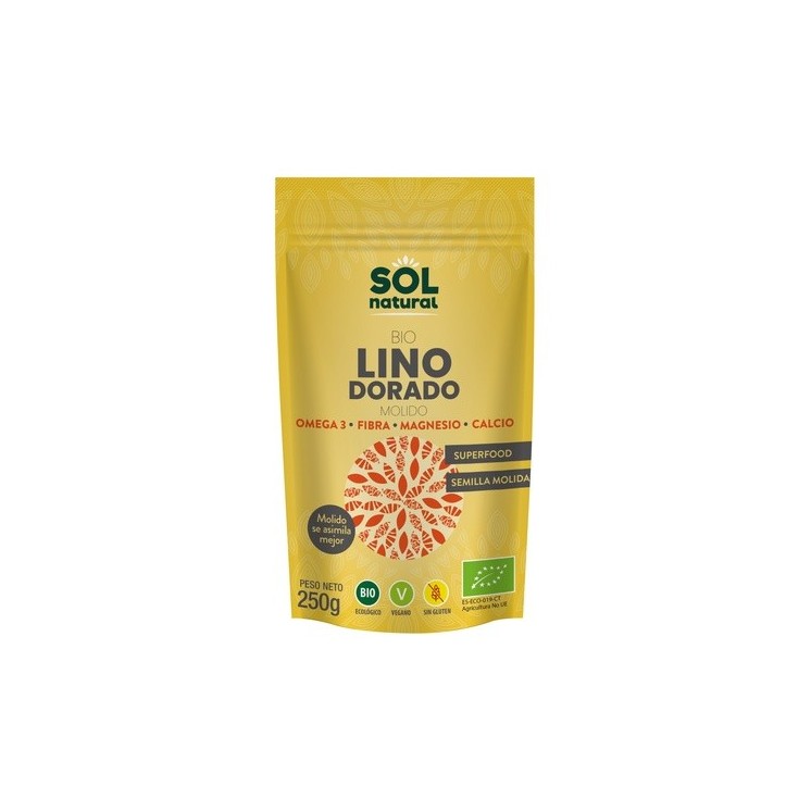 Sol Natural Semillas de lino doradas y trituradas Bio 250 g