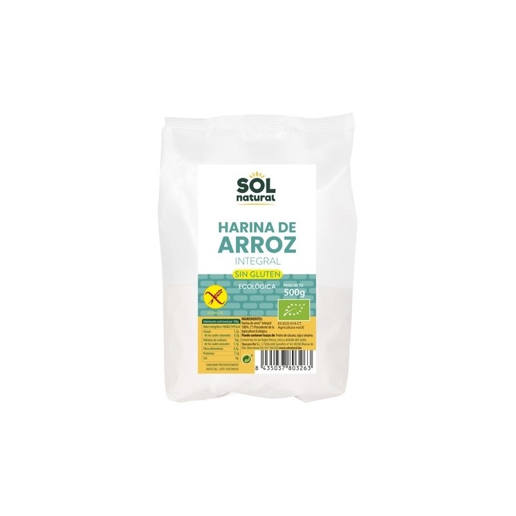 Harina de arroz integral sin gluten Bio 500 g