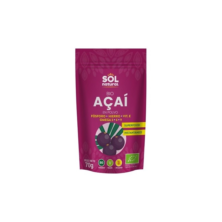 Açaí en polvo Bio 70 g de polvo