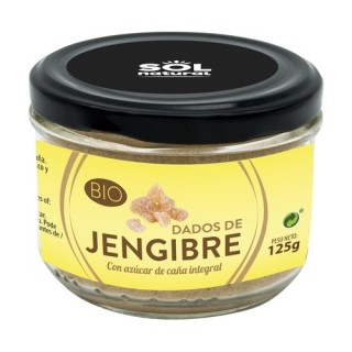 Dados confitados de jengibre Bio 125 g