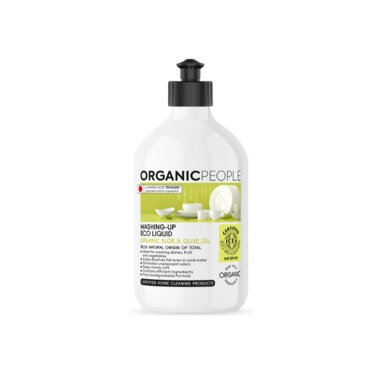 Organic people Lavavajillas líquido ecológico aloe y aceite de oliva 500 ml