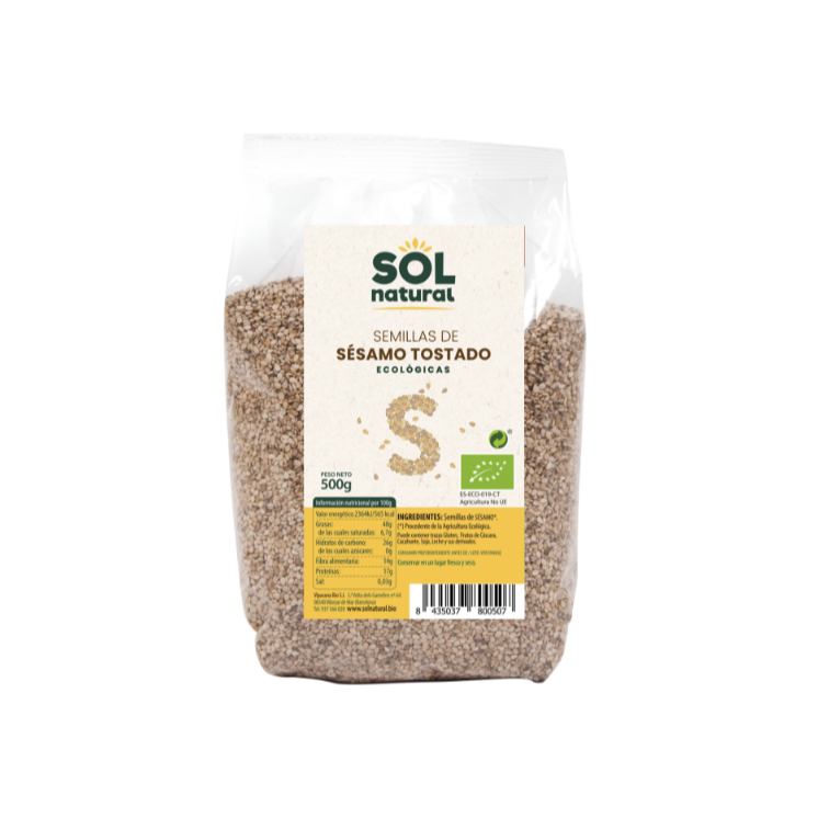 Sol Natural Semillas de sésamo tostado Bio 500 g