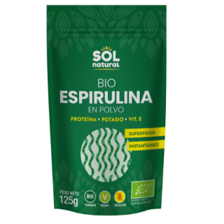 Sol Natural Espirulina en polvo Bio 125 g de polvo