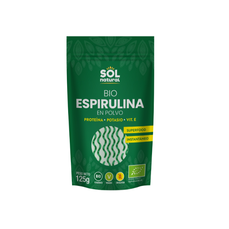 Sol Natural Espirulina en polvo Bio 125 g de polvo