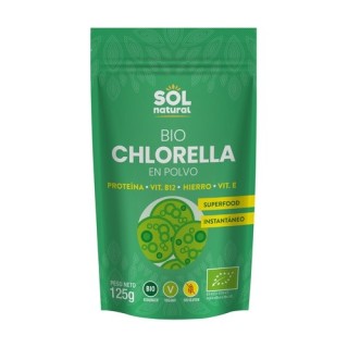 Sol Natural Chlorella en polvo Bio 125 g de polvo