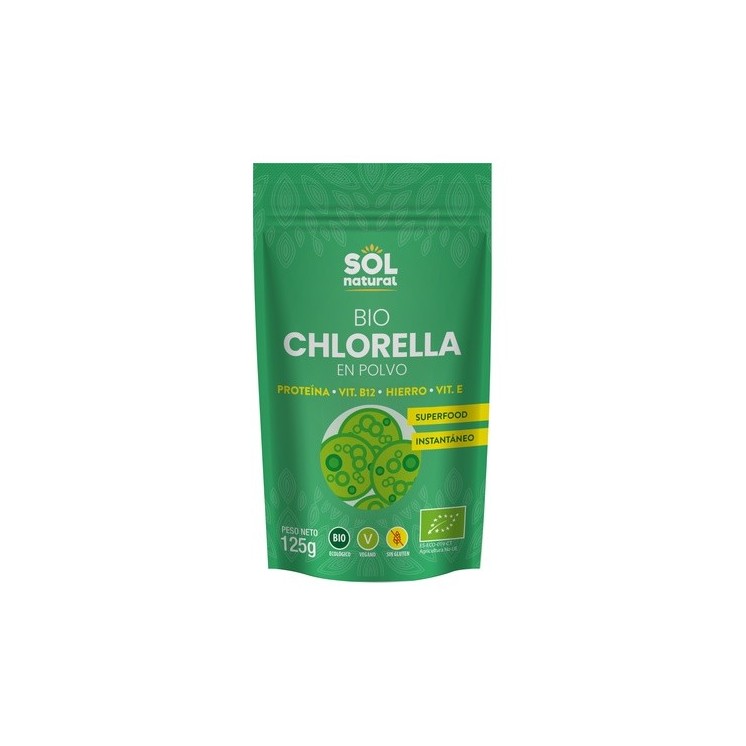 Sol Natural Chlorella en polvo Bio 125 g de polvo