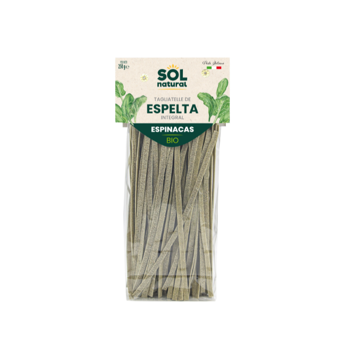 Sol Natural Tagliatelle de espelta integral con espinacas Bio 250 g