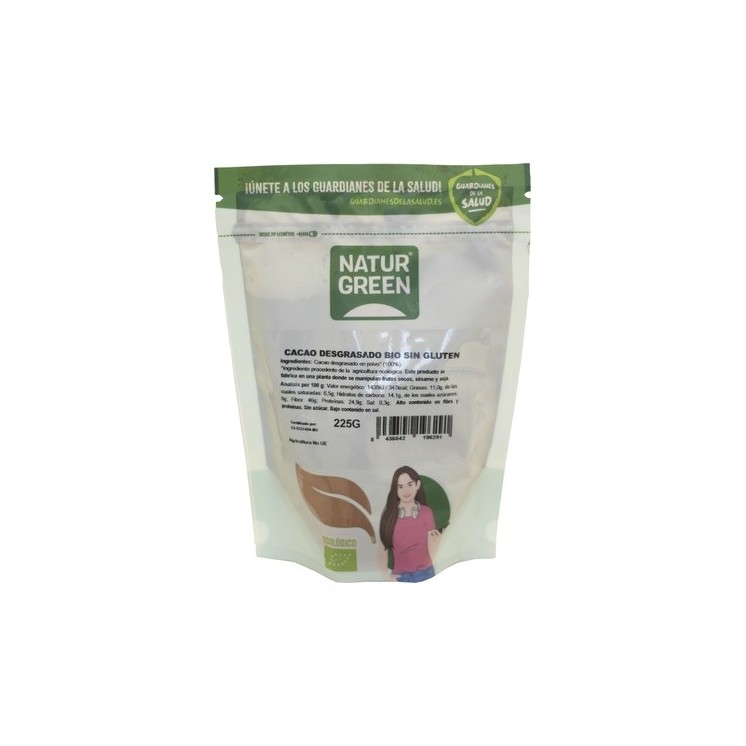 NaturGreen Cacao desgrasado 225 g (Cacao)