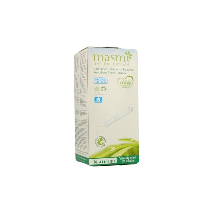 Masmi Natural Cotton Tampones Natural Cotton Super 14 unidades
