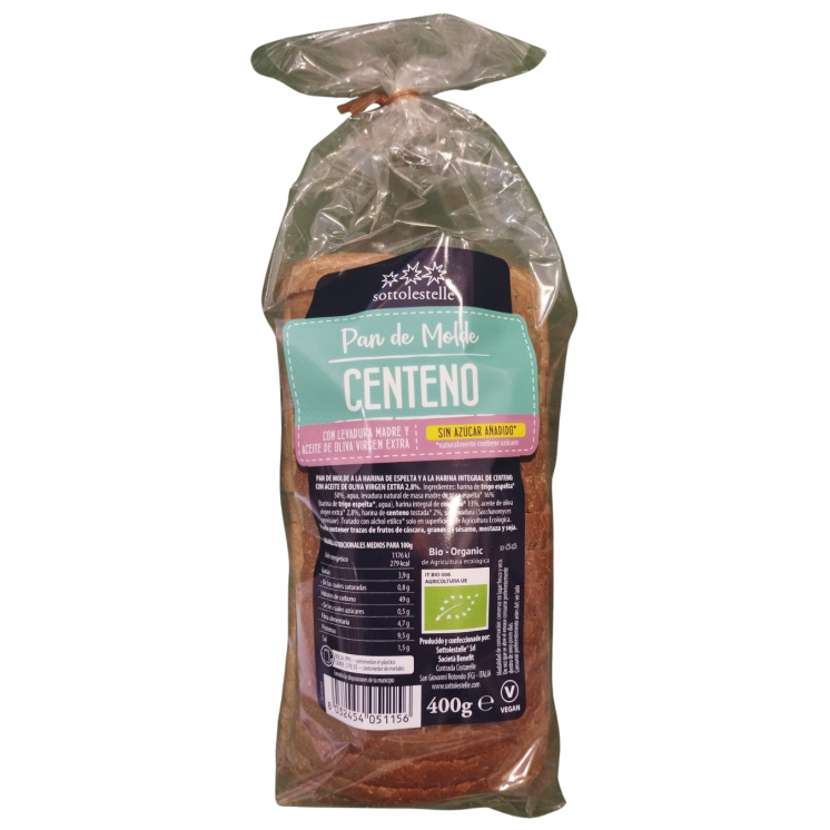 Sottolestelle pan de molde de centeno 400g