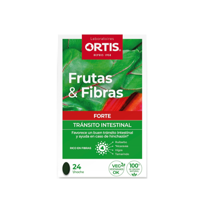 Ortis Frutas & Fibras Forte Tránsito Intestinal 24 comprimidos