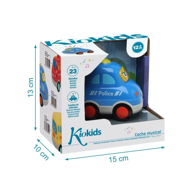 Kiokids Coche de policía con luz y sonido