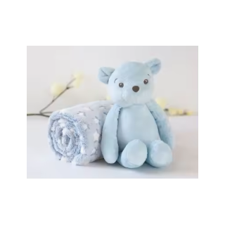Kiokids Peluche Osito Azul con Mantita